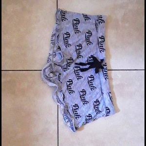 PINK booty short to sleep in.